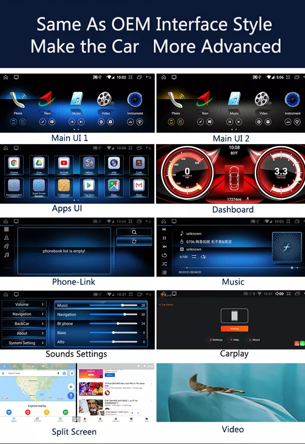 W169 Android Multimedia-Spieler